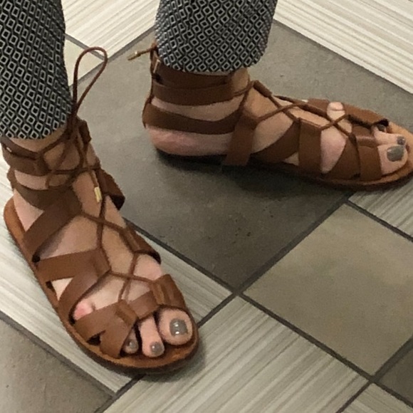 Ralph Lauren Polo Jackie Gladiator Tie up Sandals - Picture 11 of 11